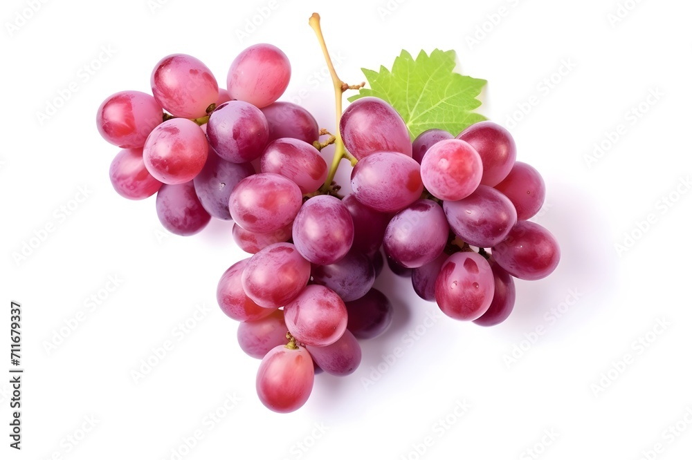Red grape isolated on white background