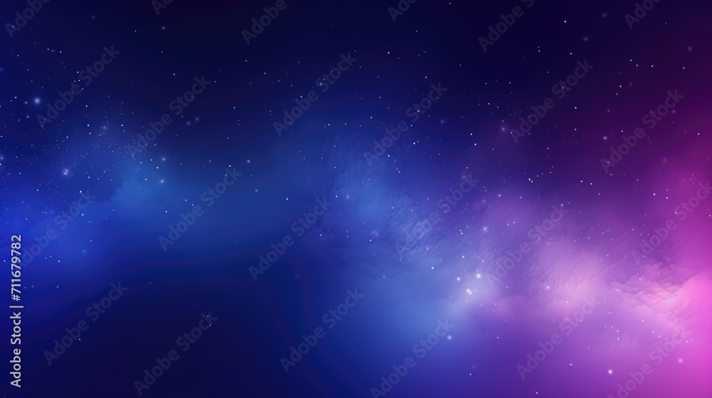 Fototapeta premium Ethereal cosmic nebula with stars in shades of blue and purple background