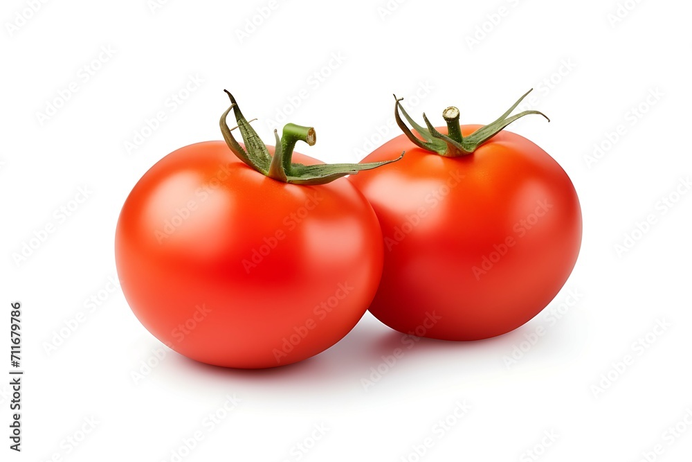 Fresh red two tomato isolated on white background Fresh red two tomato isolated on white background