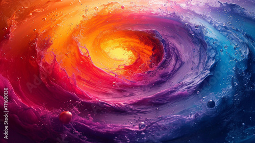 Vibrant Cosmic Swirl 