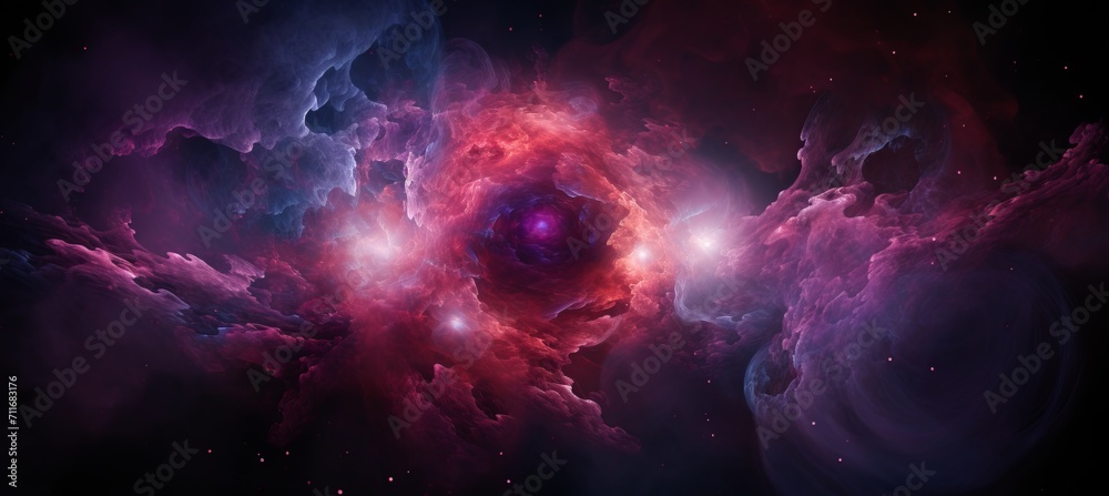 Hdri spherical panorama  360   equirectangular space background with nebula and stars