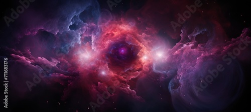 Hdri spherical panorama  360   equirectangular space background with nebula and stars photo