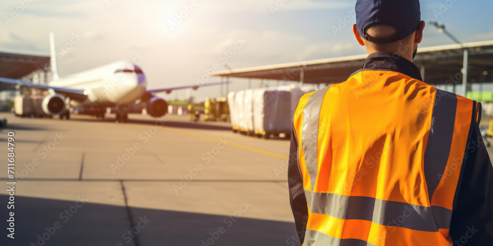 Efficient Business Travel: Departure of International Cargo Flight from Modern Terminal Efficient Business Travel: Departure of International Cargo Flight from Modern Terminal