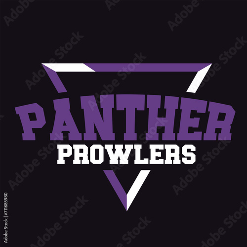 Panther prowlers Sports  and esports text logo design, text effect editable premium vector photo