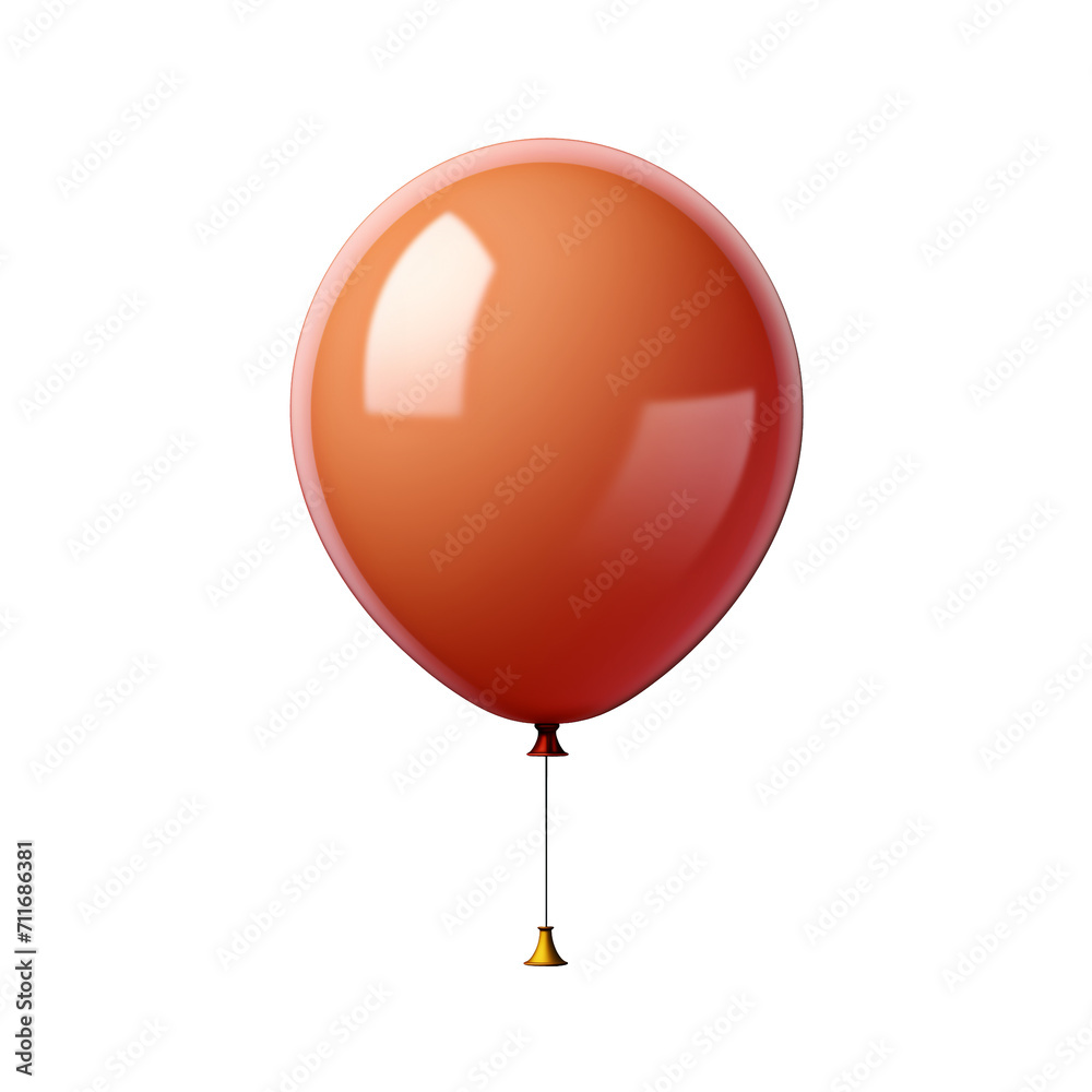 Object Element Balloon on Transparent Background - Generative AI Object Element Balloon on Transparent Background - Generative AI