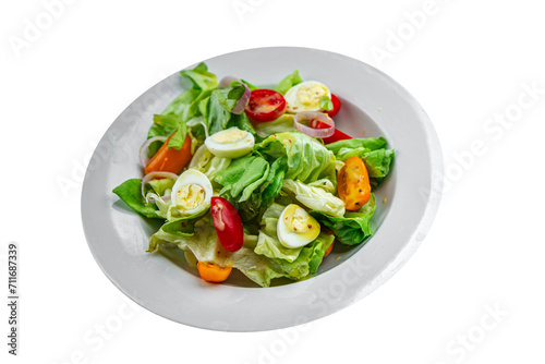 salad quail egg fresh eating cooking appetizer meal food snack on the table copy space food background rustic top view 