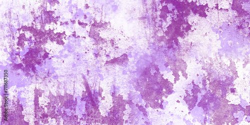 Abstract vintage rough texture grunge dark wall fragment with attritions and cracks background. ceramic plate close-up in purple tone. Сraked weathered cement wall texture Grungy rusted metal surface 