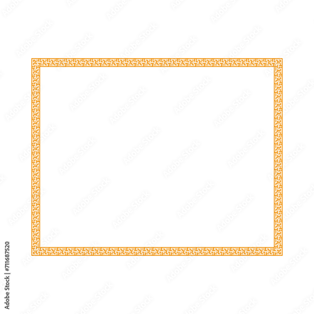 Chinese frame border. vector illustration element. Chinese new year traditional decor design