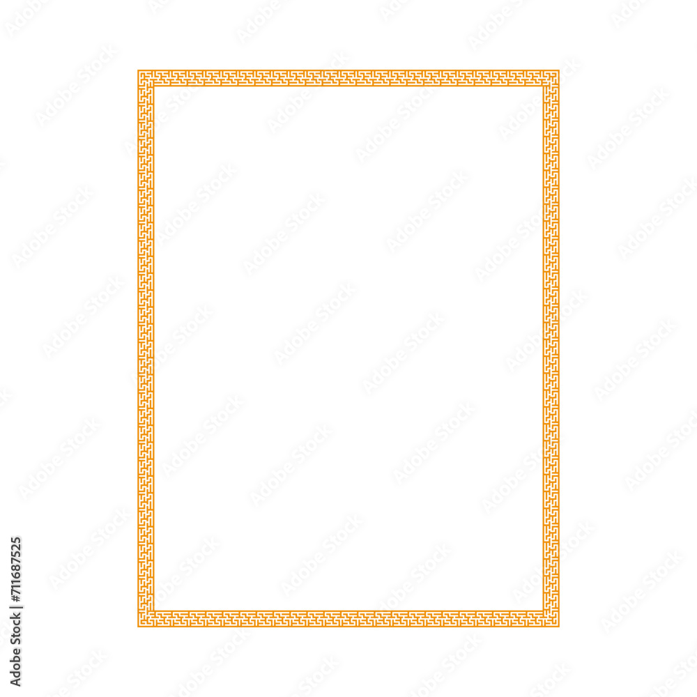 Chinese vertical frame border. vector illustration element. Chinese new year traditional decor design Chinese vertical frame border. vector illustration element. Chinese new year traditional decor design
