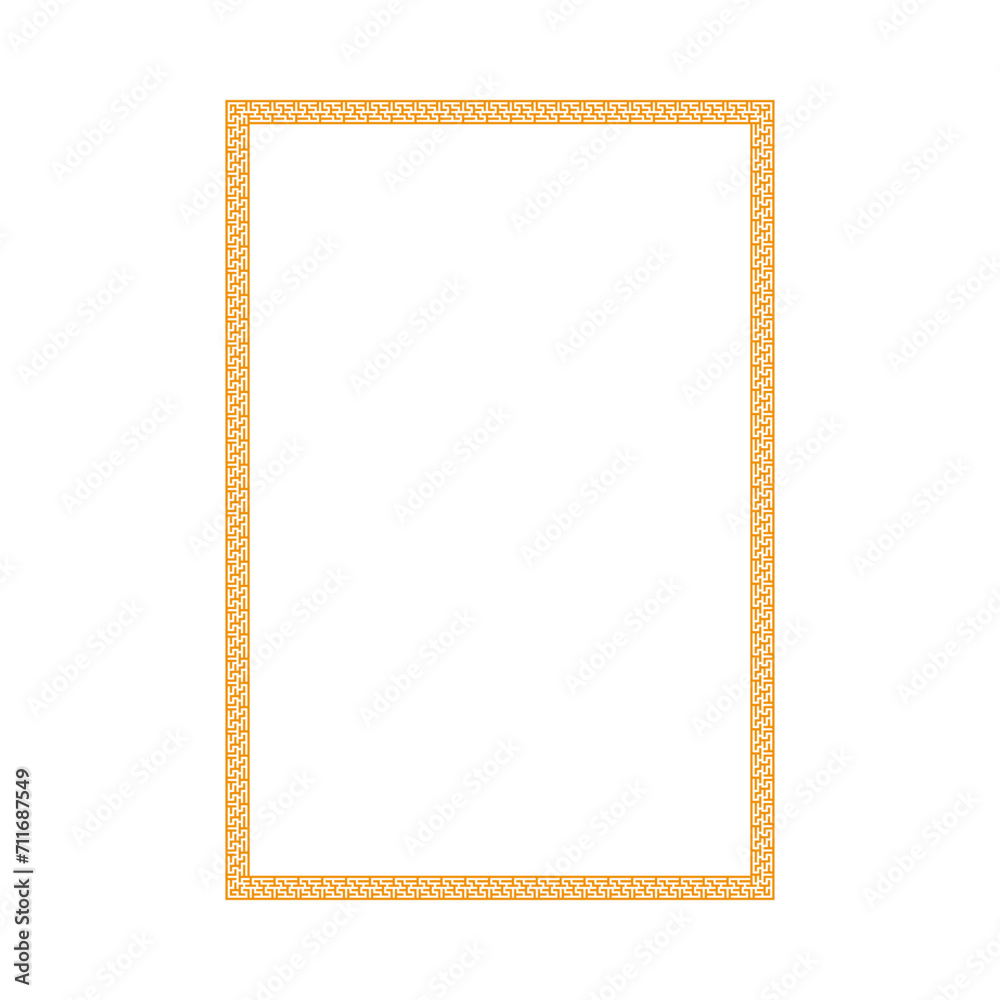 Chinese vertical frame border. vector illustration element. Chinese new year traditional decor design Chinese vertical frame border. vector illustration element. Chinese new year traditional decor design