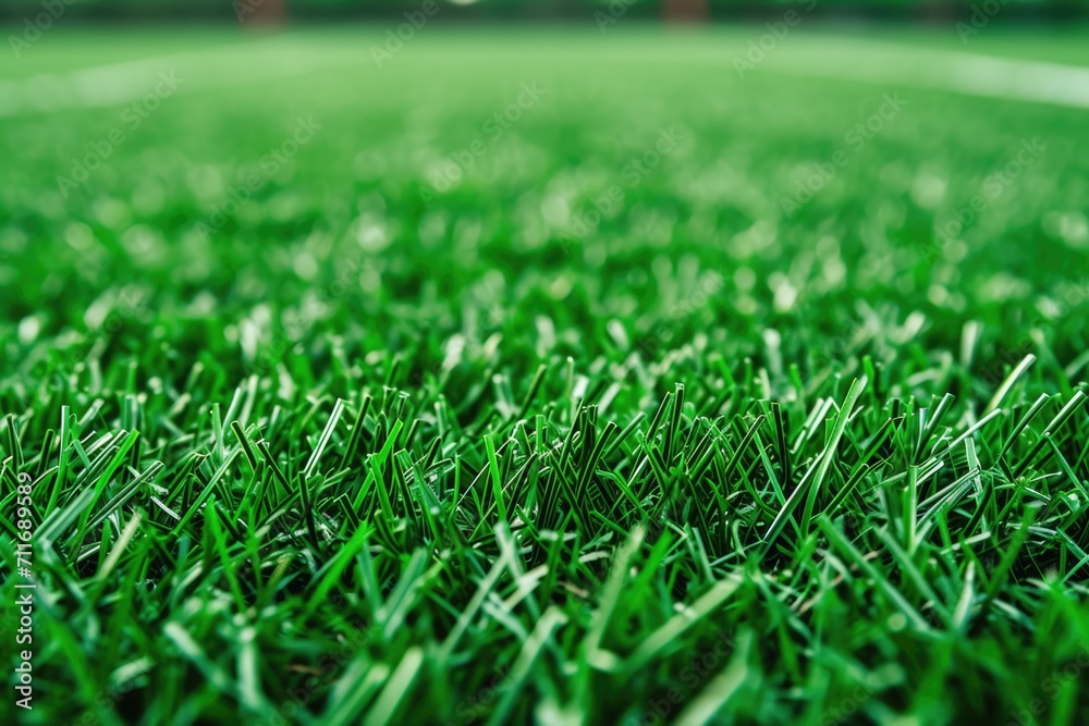 Faux Grass: Green Football Field Texture Background for Soccer and Baseball