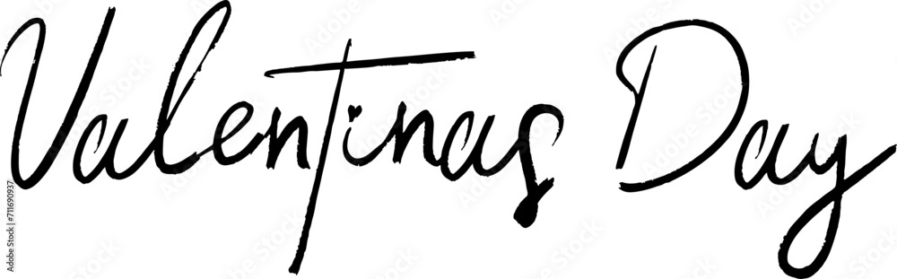 Handwritten Valentine's Day calligraphy banner isolated on transparent background. Vector EPS 10 Handwritten Valentine's Day calligraphy banner isolated on transparent background. Vector EPS 10