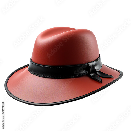 Cloche Hat isolated on white background , photo-realistic
