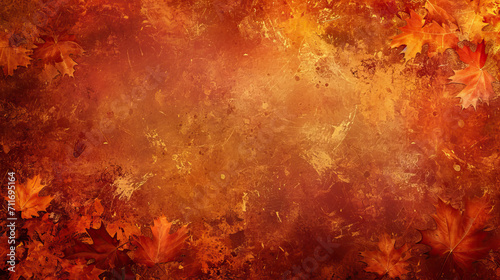 Auburn Autumn: An Auburn Background with Rustling Leaves and Harvest Hues, Capturing the Essence of Fall © Lila Patel