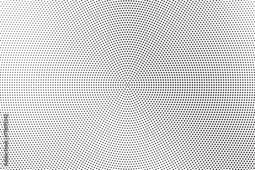 Halftone vector background. Monochrome halftone pattern. Abstract geometric dots background. Pop Art comic gradient black white texture. Design for presentation banner  poster  flyer  business card. 
