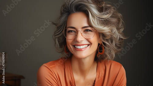 Schöne Frau mit Brille photo