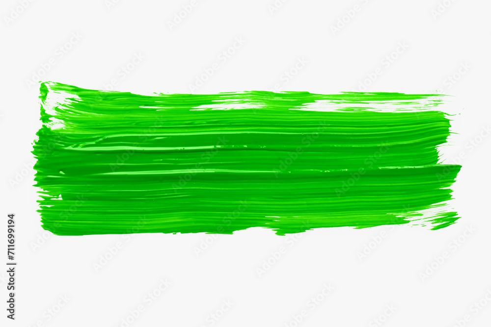 maźnięcia zieloną farbą, pociągnięcie pędzlem zieloną farbą	