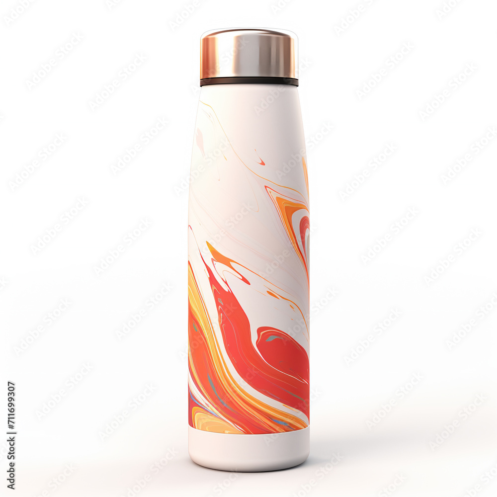 Stylish closed thermo bottle, AI Generative. Stylish closed thermo bottle, AI Generative.