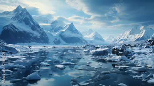 glacier melting, global warming, iceberg, ecology © Даша Ищенко