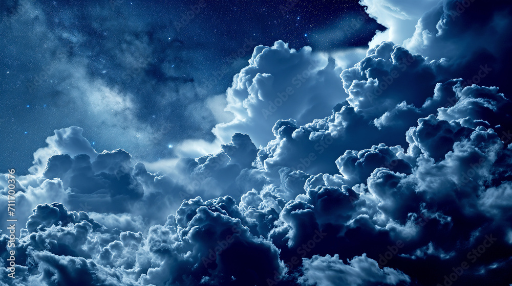 Obraz premium Blue Sky with Clouds 