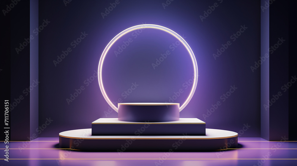 Geometric podium mockup illustration. Geometric podium mockup illustration.