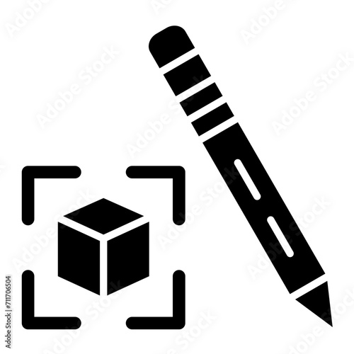 Cube icon vector image. Can be used for School. photo