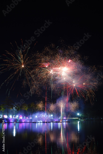 Beautiful fireworks in The Lake
