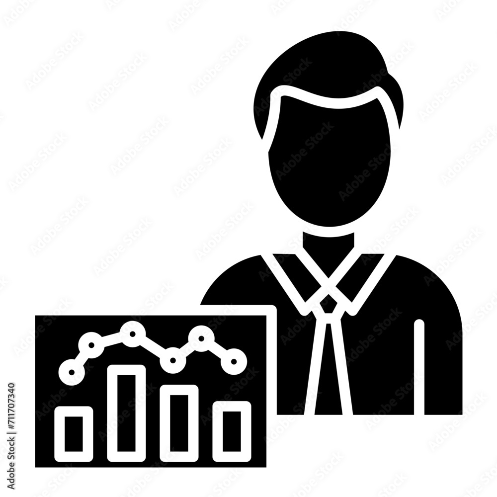 Data Analyst icon vector image. Can be used for Big Data.