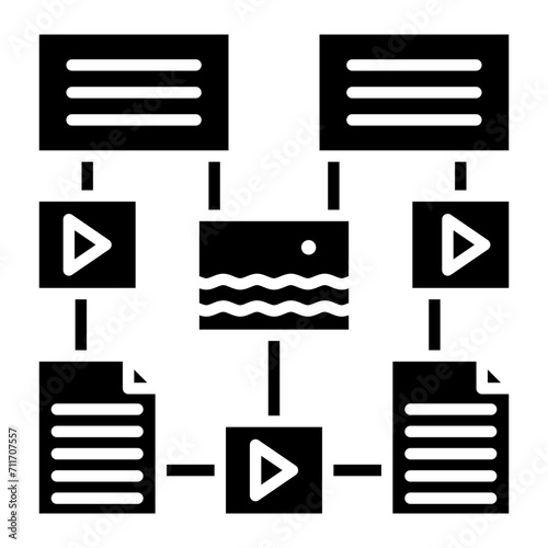 Structured Data icon vector image. Can be used for Big Data.