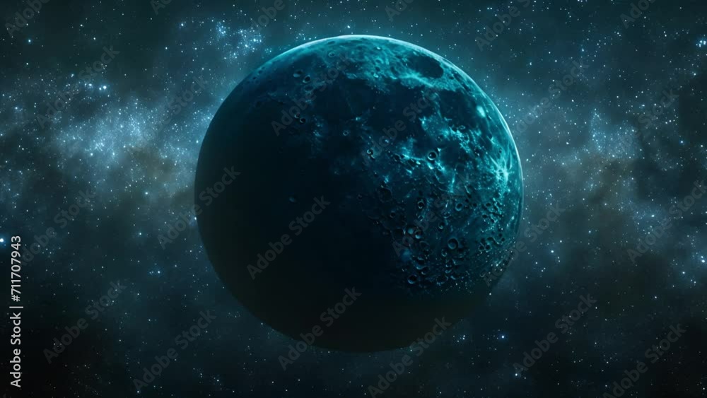 Parallel Shadows shadow falls over moon. Universe with sparkling galaxy moving ...
