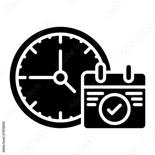 Time Plan icon vector image. Can be used for Time and Date.