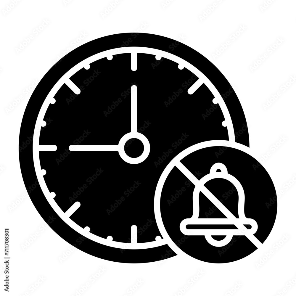 Mute Alarm Clock icon vector image. Can be used for Time and Date. Mute Alarm Clock icon vector image. Can be used for Time and Date.