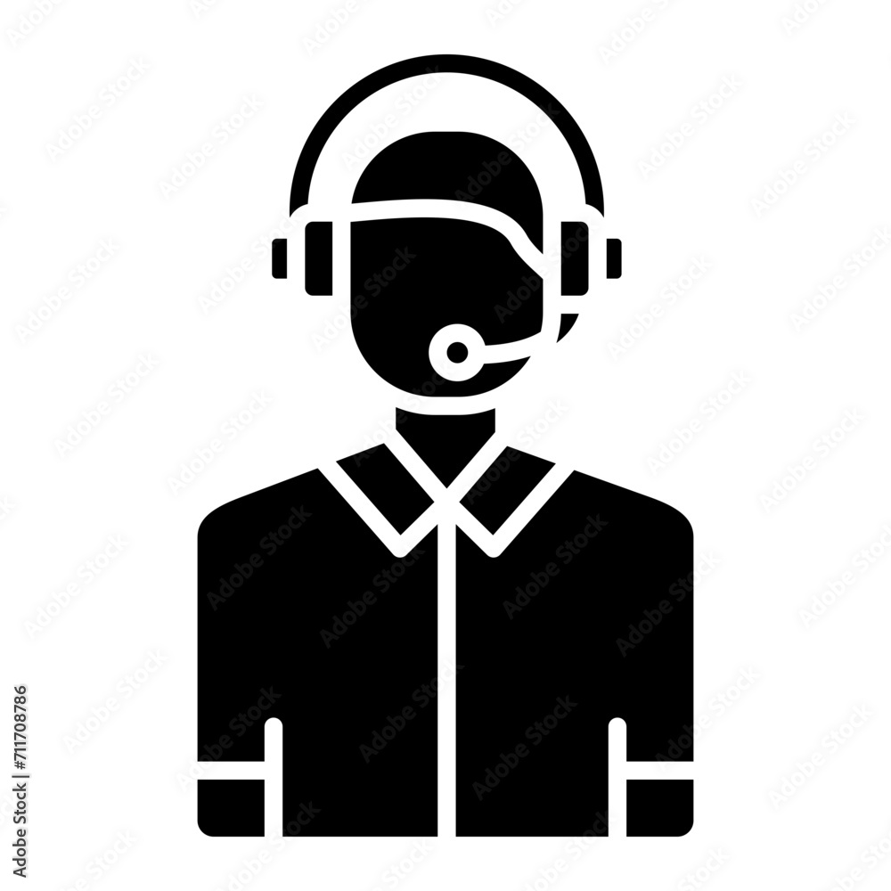 Customer Service icon vector image. Can be used for Food Delivery.