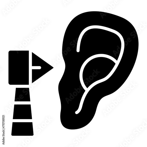 Otoscopy icon vector image. Can be used for Health Checkup.