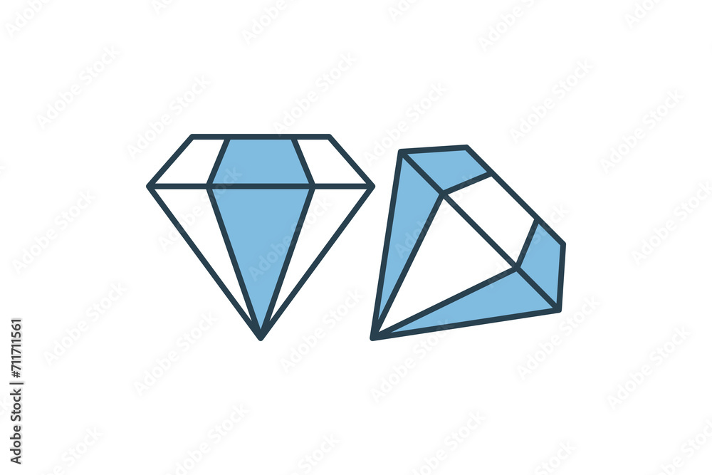 diamond icon. icon related to graduation and achievement. suitable for web site, app, user interfaces, printable etc. flat line icon style. simple vector design editable diamond icon. icon related to graduation and achievement. suitable for web site, app, user interfaces, printable etc. flat line icon style. simple vector design editable