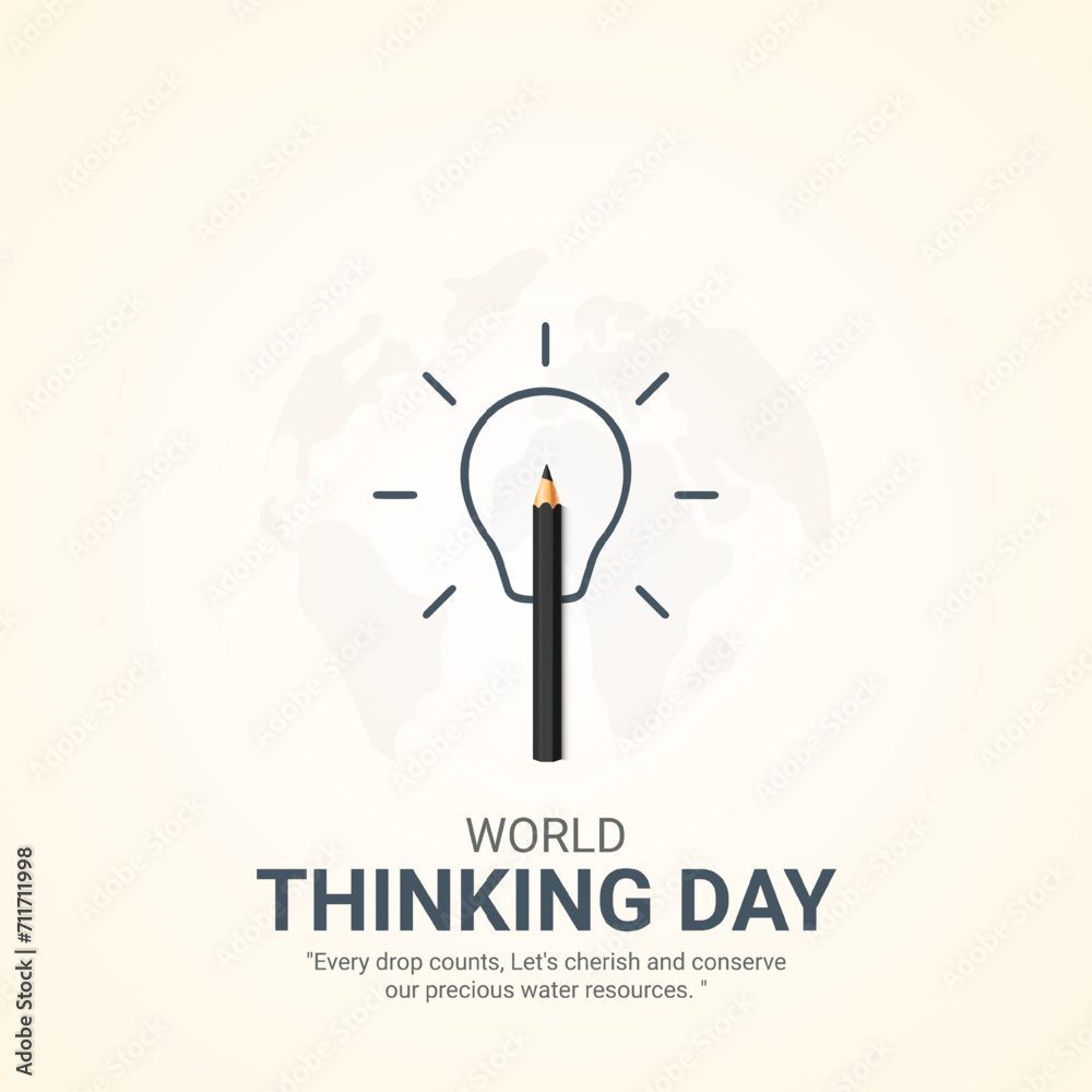 World Thinking Day. World Thinking Day creative ads design Feb 22