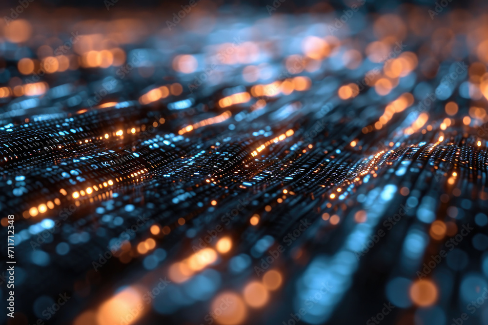 Fototapeta premium Algorithms processing vast datasets, showcasing the learning process