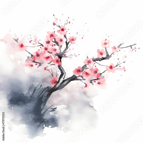 cherry blossom in water