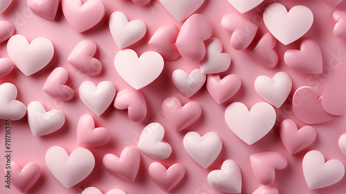 Heart-shaped abstract background in light pink color. Love, Valentine's Day concept