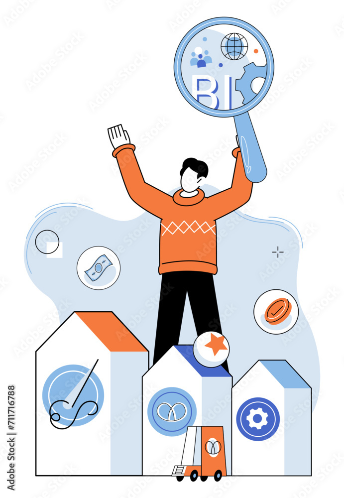 Small business. Vector illustration. The small business concept ...