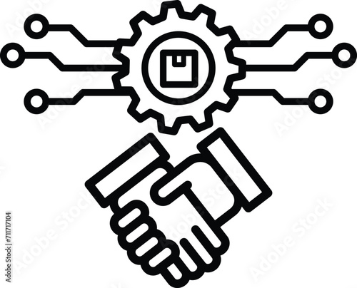 supply partnerships icon vector