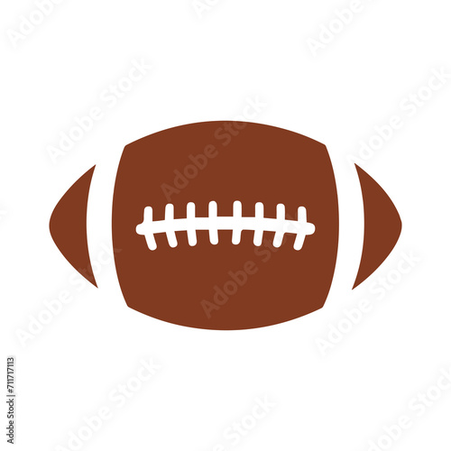 Football clip art design on plain white transparent isolated background for card, shirt, hoodie, sweatshirt, apparel, card, tag, mug, icon, poster or badge