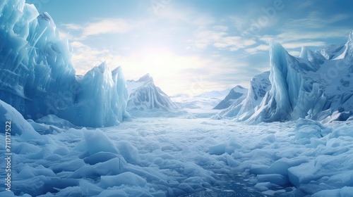 winter terrain ice background illustration frost snow  arctic polar  tundra chilling winter terrain ice background