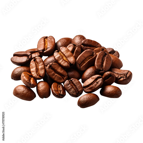 coffee beans isolated on white