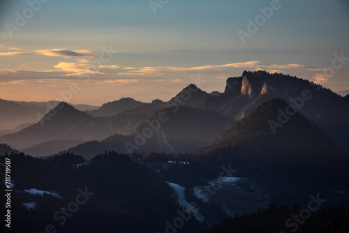 sunset in the mountains