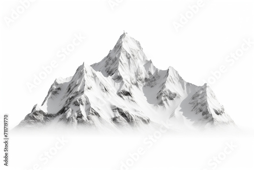Snowy mountains on a white background! © RetoricMedia