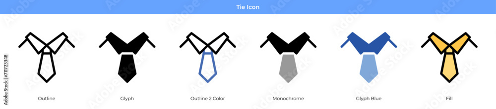 Tie Icon Set Tie Icon Set