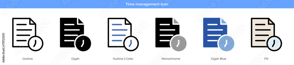 Time management Icon Set Time management Icon Set