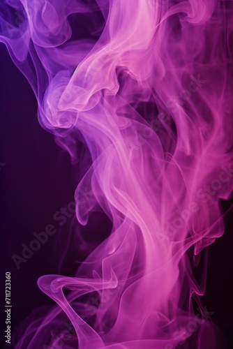 Empty dark background with mauve smoke