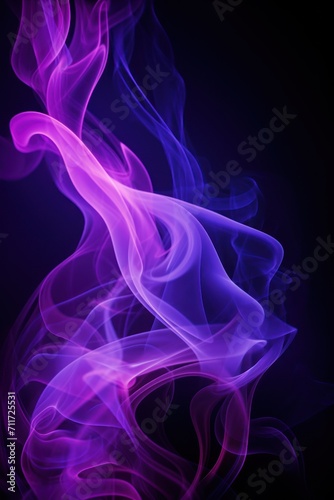 Empty dark background with plum smoke